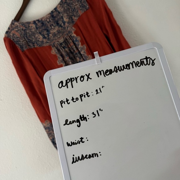 Free People L Wildest Moment Lace Up Tunic Bohemian Indie Rust Festival - Picture 13 of 15